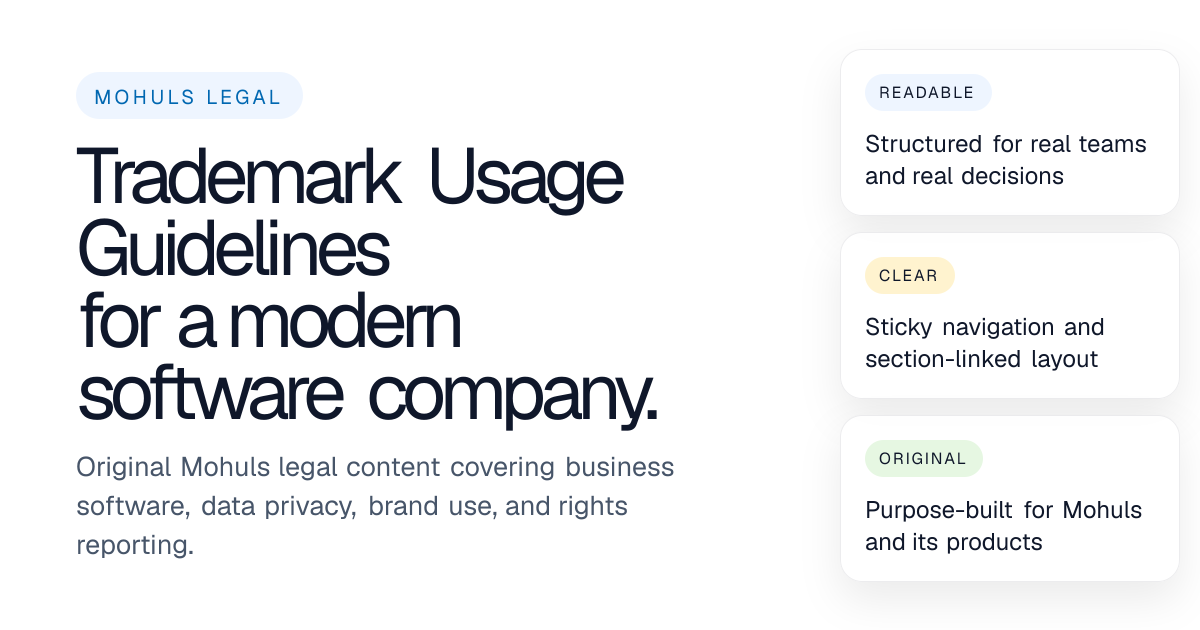 Trademark Usage Guidelines | Mohuls